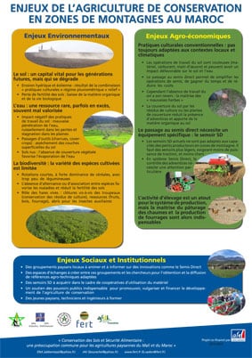 Enjeux de l’agriculture de conservation en zones de montagne au Maroc